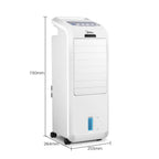Midea AC100-16BR Luftkühler mit Wasserkühlung, Klimaanlage Mobil, Ventilator mit 5L Wasserkühlung, Luftbefeuchter, mit Fernbedienung, 7H Timer, Weitwinkeloszillation, LED Anzeige, 55W