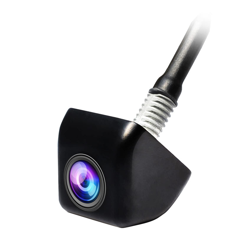 PARKVISION Rückfahrkamera,DC 12-24V Breitspannungs Frontkamera,Clever EIN Schlüssel Schwarzer Knopf,Flexible Einbaulage zulässig,NTSC TV System,4 Richtlinien optional-Schwarz