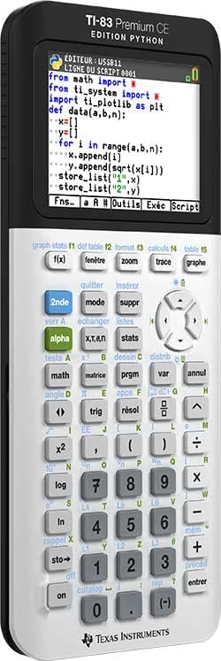 Texas Instruments TI-83 PREMIUM CE EDITION PYTHON Grafikrechner (nur mit französischer Anleitung und Sprache)
