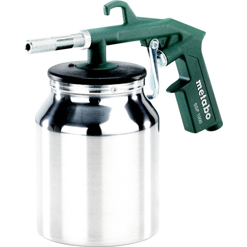 metabo Druckluft-Sandstrahlpistole SSP 1000-7 bar, 300 l/min - Rost- & Farbentfernung, gehärtete Düse, Metall-Saugbecher, für alle Strahlmittel - Kompakt & langlebig, universal einsetzbar