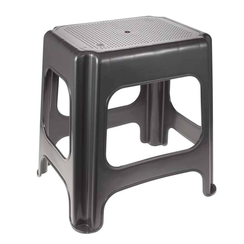 keeeper Maxi-Hocker, Polypropylen, Grau/Graphit, 41 x 33,5 x 42,5 cm, Funny Farm