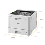Brother HL-L8260CDW Professioneller WLAN Farblaserdrucker (31 Seiten/Min., Duplex, 2.400 x 600 dpi) weiß/schwarz