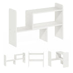 Furinno Classic Schreibtisch-Organizer-Bücherregal, Weiß, 1 Packung