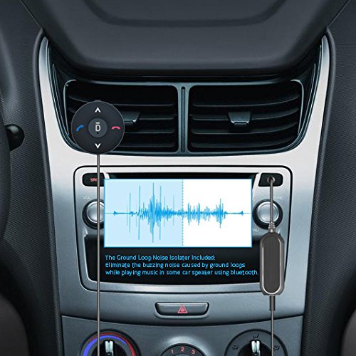 Besign BK03 Bluetooth 5.0 Freisprecheinrichtung, Freisprechanlage, Bluetooth Empfänger für KFZ Auto Lautsprechersystem mit 3.5 mm Klinke