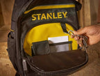 STANLEY Arbeitsrucksack Werkzeugrucksack (35 x 44 x 16 cm, robustes 600 x 600 Denier Nylon, Innenteiler, ergonomischer Rücken, Rucksack für Zubehör, Extrafach für Elektrowerkzeug) STST1-72335