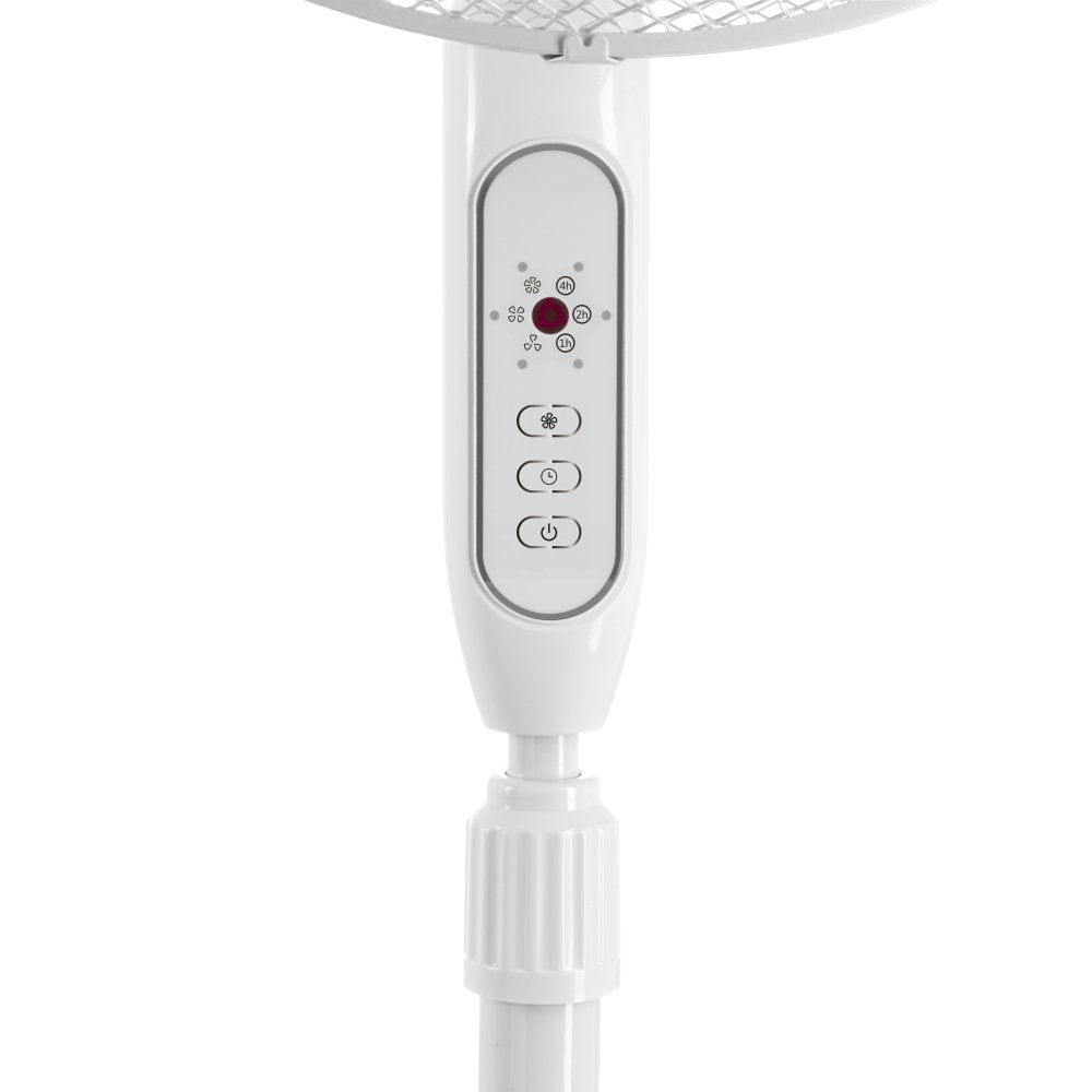 TROTEC Standventilator TVE 25 S, geräuscharmer Ventilator, 40 Watt, 3 Gebläsestufen, 80°-Oszillation, stufenlos höhenverstellbar bis 130 cm, Timer-Funktion, Fernbedienung