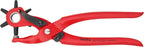 KNIPEX Revolverlochzange auf SB-Karte rot pulverbeschichtet 220 mm, 90 70 220 SB