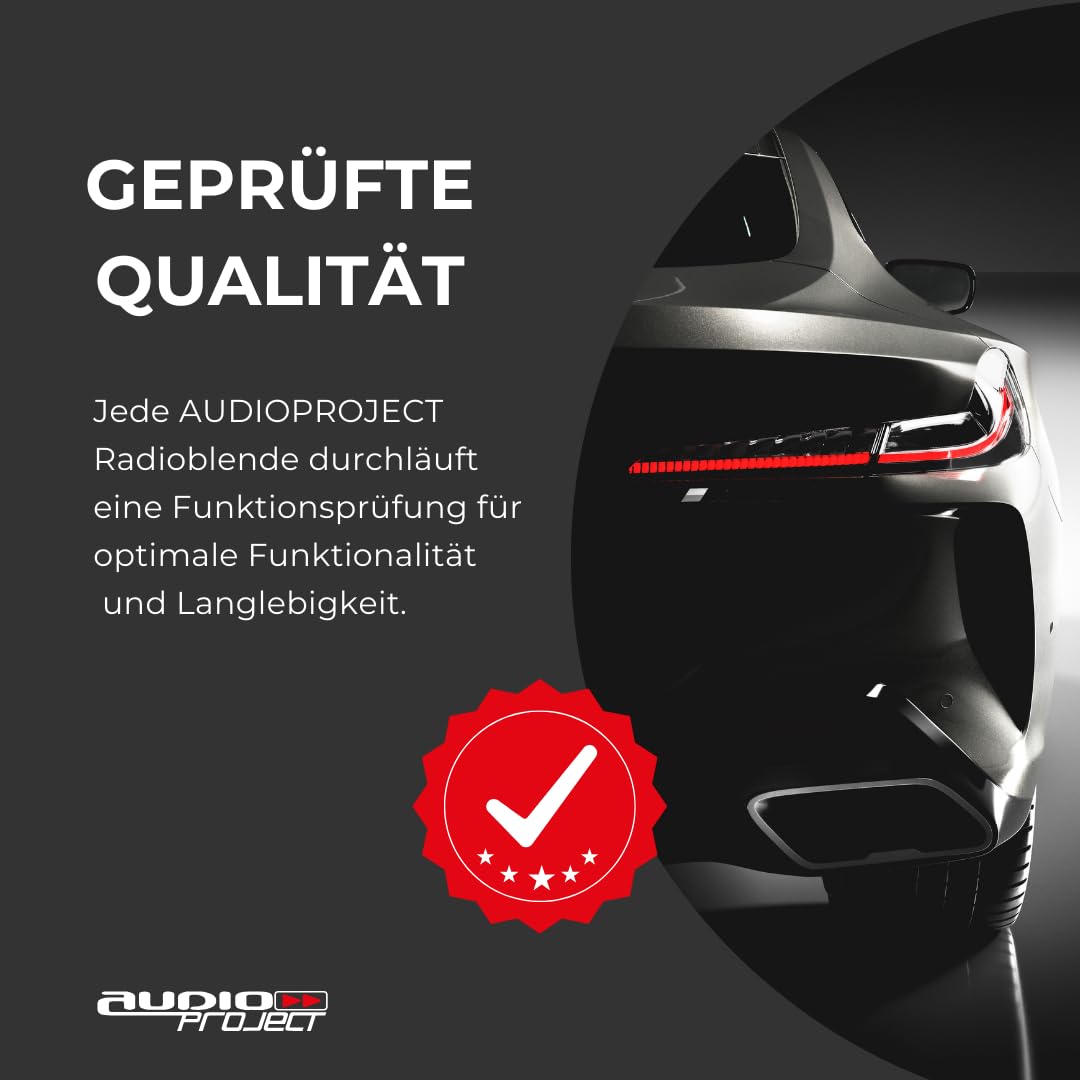 Audioproject A184 - Autoradio Universal Ablagefach 1 DIN Radio Ausschnitt Radioblende kompatibel für VW Golf VW Passat 3BG VW Polo VW Lupo Volvo Skoda Seat FIAT Mazda Ford Audi Mercedes ISO