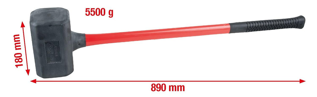 KS Tools 140.5259 Rückschlagfreier Schonhammer, XL, 4500g Farbe 182/91/85 cm