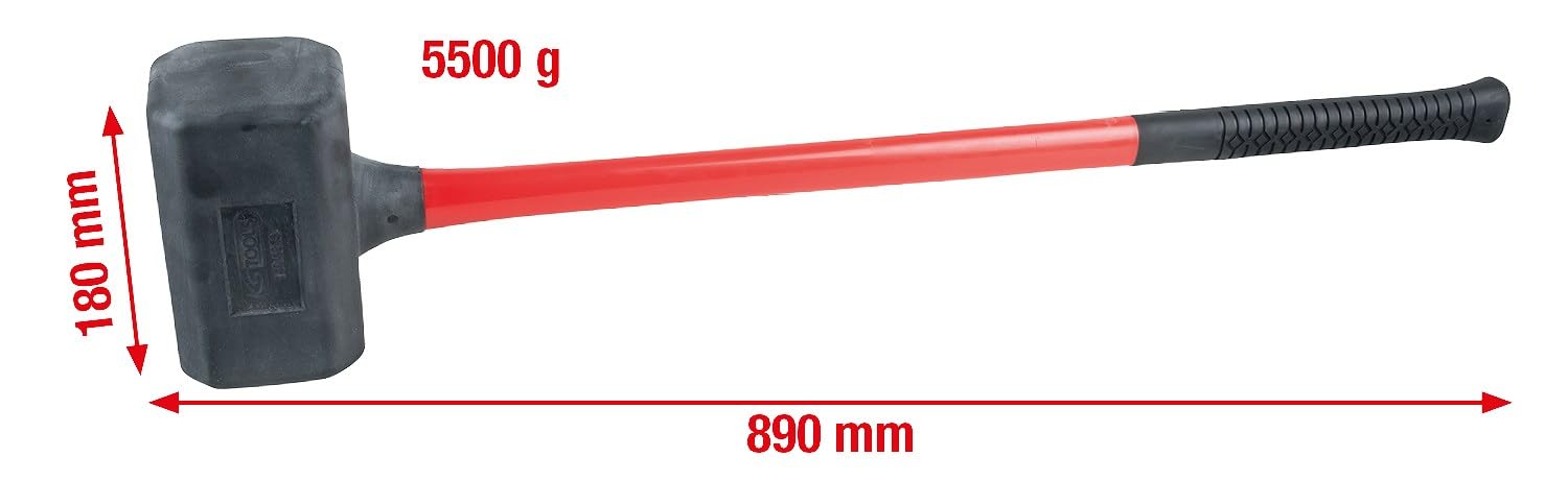KS Tools 140.5259 Rückschlagfreier Schonhammer, XL, 4500g Farbe 182/91/85 cm