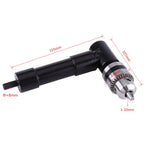 Bohrmaschine Adapter aus Aluminium rechtwinklig 90 Grad für schnurlose Selbstbohrer mit 8mm Sechskant Schaft