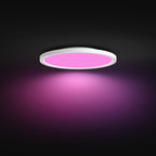 Philips Hue Devote Smart LED-Panel-Licht, weißes und farbiges Ambiente, rund 30cm, 16,6W, 2000 Lumen, weißer Rahmen für Innenbeleuchtung, Decke, Wohnzimmer, Küche, Flur, 2er Pack