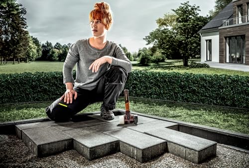 SIMPLEX-Schonhammer, Gummikomposition, mit Standfuß/Superplastik; mit Tempergussgehäuse und hochwertigem extra kurzen Holzstiel | D=80 mm/Stielausführung=extra kurz | 3027.282