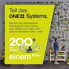 RYOBI 18 V ONE+ Akku-Mitteldruckreiniger RY18PW22A-0, 3in1 Düse, Turbodüse, 15°-Fächerstrahl für die allgemeine Reinigung, ohne Akku & Ladegerät