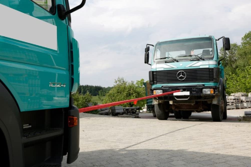 Kerbl Abschleppschlinge (L x B 6 m x 4 cm, Bruchlast 35000 kg, Farbe Rot, zum Schleppen von Fahrzeugen wie LKW usw.) 37706