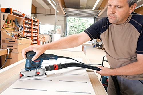 Bosch Professional GSS 230 AVE (300 Watt, Zusatzhandgriff, 3x Schleifblatt für Holz, in L-BOXX 238), 0601292801