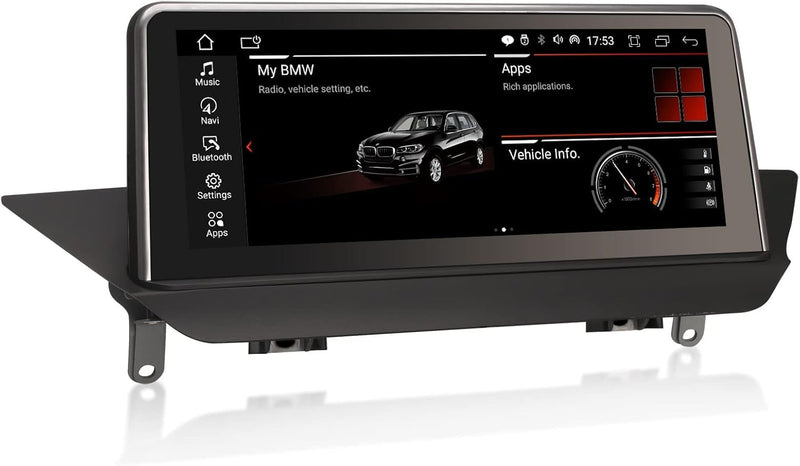 10.25" Android 14 8-Kern 4GB RAM+64GB ROM Autoradio GPS Navi für BMW X1 E84 (2009-2015) CIC Unterstützt Kabellos CarPlay IPS Touch Screen iDrive OEM Radio Bluetooth DAB+ Android Auto WiFi TPMS Can-Bus