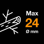 Fiskars Amboss-Gartenschere, Plus PowerLever, P741, Für trockenes und hartes Holz, Antihaftbeschichtet, Edelstahl-Klingen, Länge: 22,1 cm, Schwarz/Orange, 1057171
