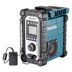 Makita DMR115 Akku-Baustellenradio (ohne Akku, ohne Ladegerät), Türkis, Schwarz, Silber