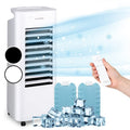 Klarstein Luftkühler mit Wasserkühlung, Leiser 4-in-1 Verdunstungskühler, Luftbefeuchter, Ventilator & Nachtmodus, Mobile Klimageräte Luftkühler, 60W Air Cooler, 330m³/h Kühlender Luftstrom