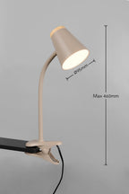 Reality Leuchten LED Klemmleuchte Pongo R25831143, Kunststoff Warm beige, Holznachbildung, inkl. 4.5 Watt LED, Flexarm