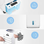 Midea AC100-16BR Luftkühler mit Wasserkühlung, Klimaanlage Mobil, Ventilator mit 5L Wasserkühlung, Luftbefeuchter, mit Fernbedienung, 7H Timer, Weitwinkeloszillation, LED Anzeige, 55W