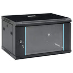 vidaXL 6U Netzwerkschrank Wandmontage Abnehmbare Seitenteile Serverschrank Wandschrank Schrank Wandgehäuse 19" IP20 600x450x350mm 70kg