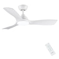 CJOY Deckenventilator mit Beleuchtung, 107 cm Deckenventilator mit Beleuchtung und Fernbedienung Leise, DC Umkehrbar, Speicher 3CCT, Dimmbar, 6 Geschwindigkeiten, Zeitschaltuhr Für Schlafzimmer