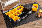 STANLEY FATMAX Profi Werkzeug-Organizer (45 x 12 x 36 cm, tiefe Fächer, mit transparentem, schlagfestem Deckel, integriertem Griff & Metallschließen, 10 herausnehmbare Boxen) 1-97-518