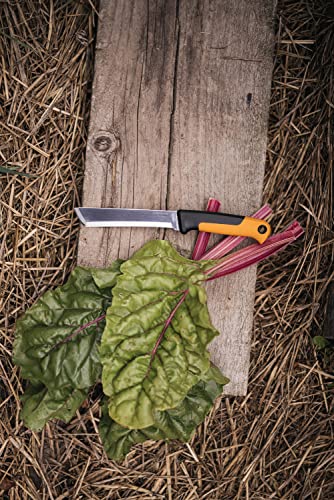 Fiskars Erntemesser, Für dicke Stiele und Stängel, Klingenlänge: 15 cm, Rostfreier Stahl/Kunststoff, Schwarz/Orange, X-series, K82, 1062830