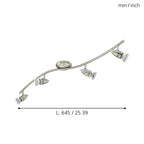 EGLO LED Deckenlampe Magnum LED, 4 flammige Deckenleuchte, Deckenstrahler aus Metall, Wohnzimmerlampe in Nickel-Matt, Chrom, Spots inkl. GU10 Leuchtmittel, warmweiß