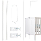 Babykajo Betthimmel Stange - Montierbare Himmelstange für Babybetten. Gestell aus Metall für Babybett Himmel Jungen und Mädchen - Gestell ohne Betthimmel.