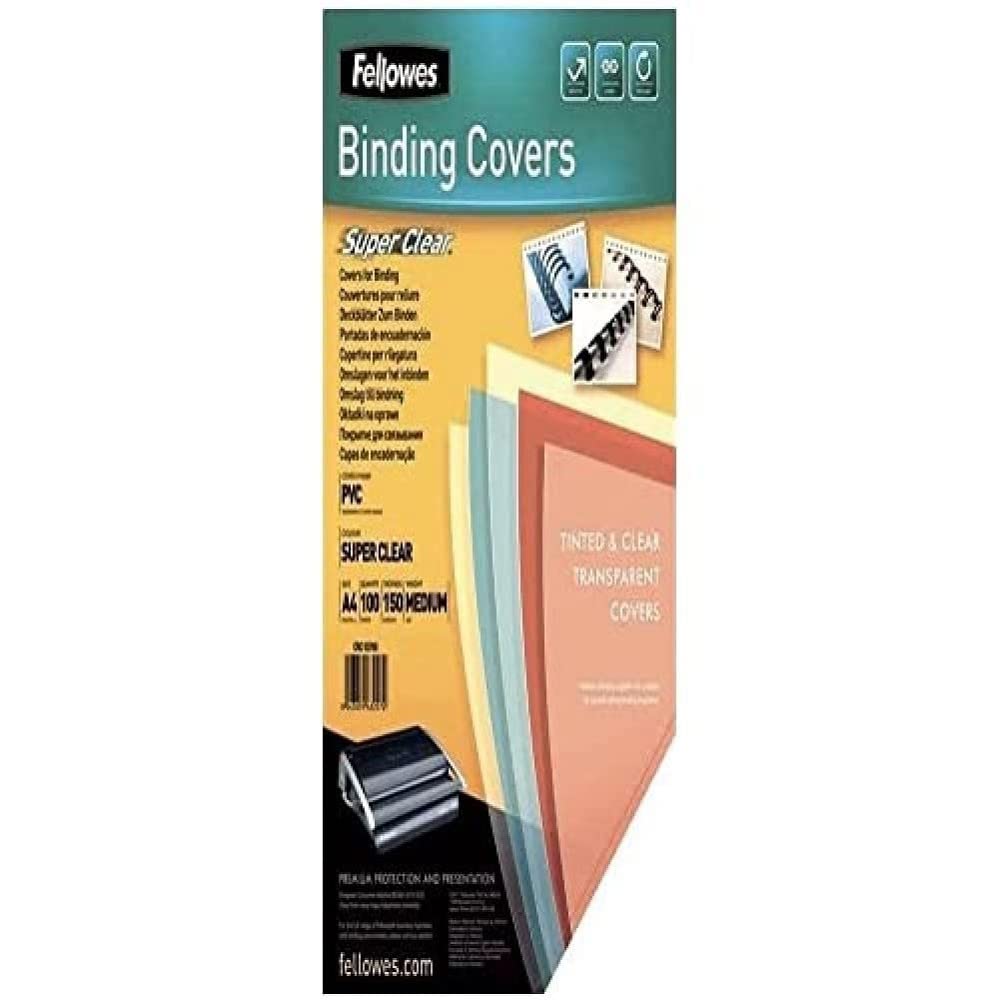 Fellowes PVC Deckblätter, 300 Mikron, transparent, 53763
