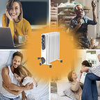 TROTEC Radiator Heizung TRH 21 E – Heizleistung 1000 W / 1500 W / 2500 W – Elektro Heizkörper, 11 Rippen, Raumgröße 30 m² / 75 m³