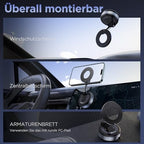 MSXTTLY Vakuum Magnetischer Handyhalterung Auto für Magsafe Autohalterung, 2026 Upgraded Vmag-S1 Handyhalterung Auto Magnet für Alle Handys, 360° Drehbar, Schwarz