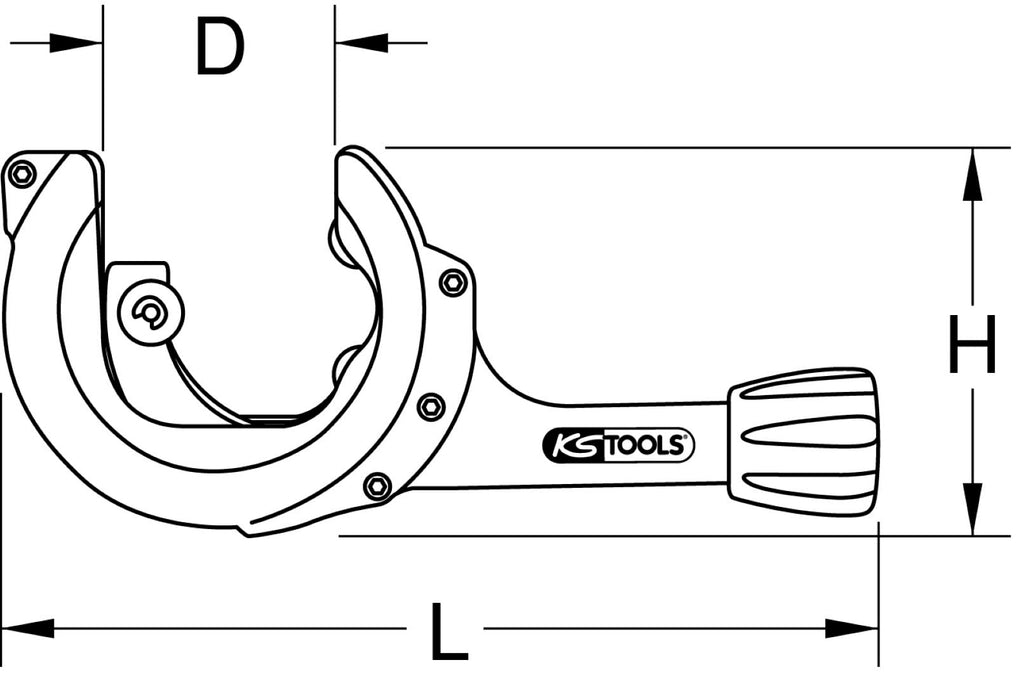 KS Tools 104.5060 Ratschen-Rohrabschneider, 12-35mm
