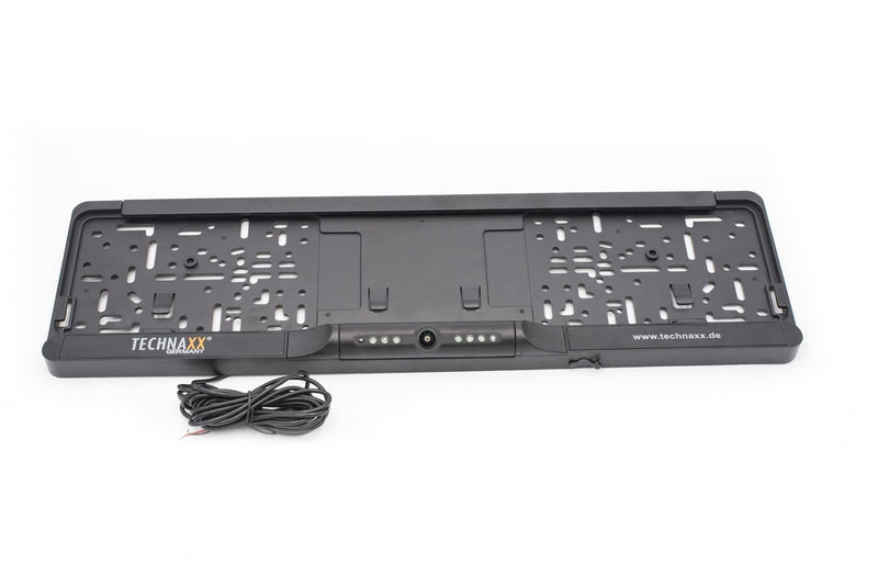 Technaxx Funk-Rückfahrkamera für das Auto in der Kennzeichenhalterung TX-170-4,3" TFT-LCD-Monitor, IR-LED für Nachtsicht bis zu 2m, einstellbare Kamerausrichtung 114° Sichtfeld 135°