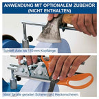 Scheppach Nass-Schleifsystem TIGER2500 mit Stahlgehäuse Nass-Schleifmaschine Nassschleifer | 200W Leistung | Schleifstein aus Edelkorund mit Ø250mm | inkl. Abziehpaste, Winkellehre, Schleifvorrichtung