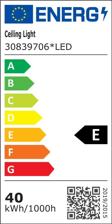 Comely Deckenlampe Led, Deckenleuchte Dimmbar, 40W 4200LM 3000k-6500k Mit Fernbedienung/APP, Moderne Deckenlampe für Wohnzimmer, Schlafzimmer, Kinderzimmer,Schwarz