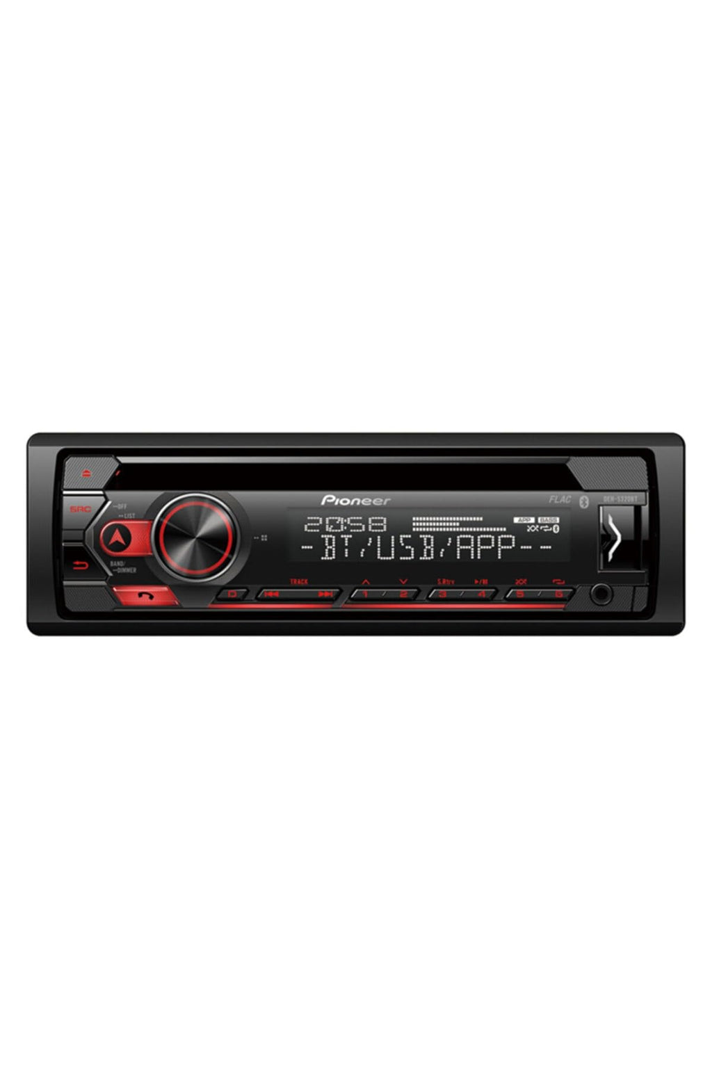 Pioneer DEH-S320BT, 1-DIN Autoradio, CD-Tuner mit RDS, Bluetooth, MP3, USB und AUX-Eingang, Freisprecheinrichtung, Smart Sync App, 13-Band-Equalizer