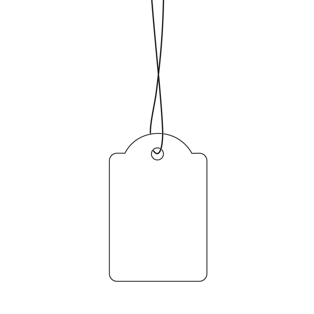 HERMA 6925 Hängeetiketten mit weißem Faden, 1000 Stück, 25 x 38 mm, Fadenlänge ca. 8 cm, große Karton Preisschilder Markierungsetiketten Anhänger zum Beschriften, weiß