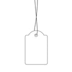 HERMA 6925 Hängeetiketten mit weißem Faden, 1000 Stück, 25 x 38 mm, Fadenlänge ca. 8 cm, große Karton Preisschilder Markierungsetiketten Anhänger zum Beschriften, weiß