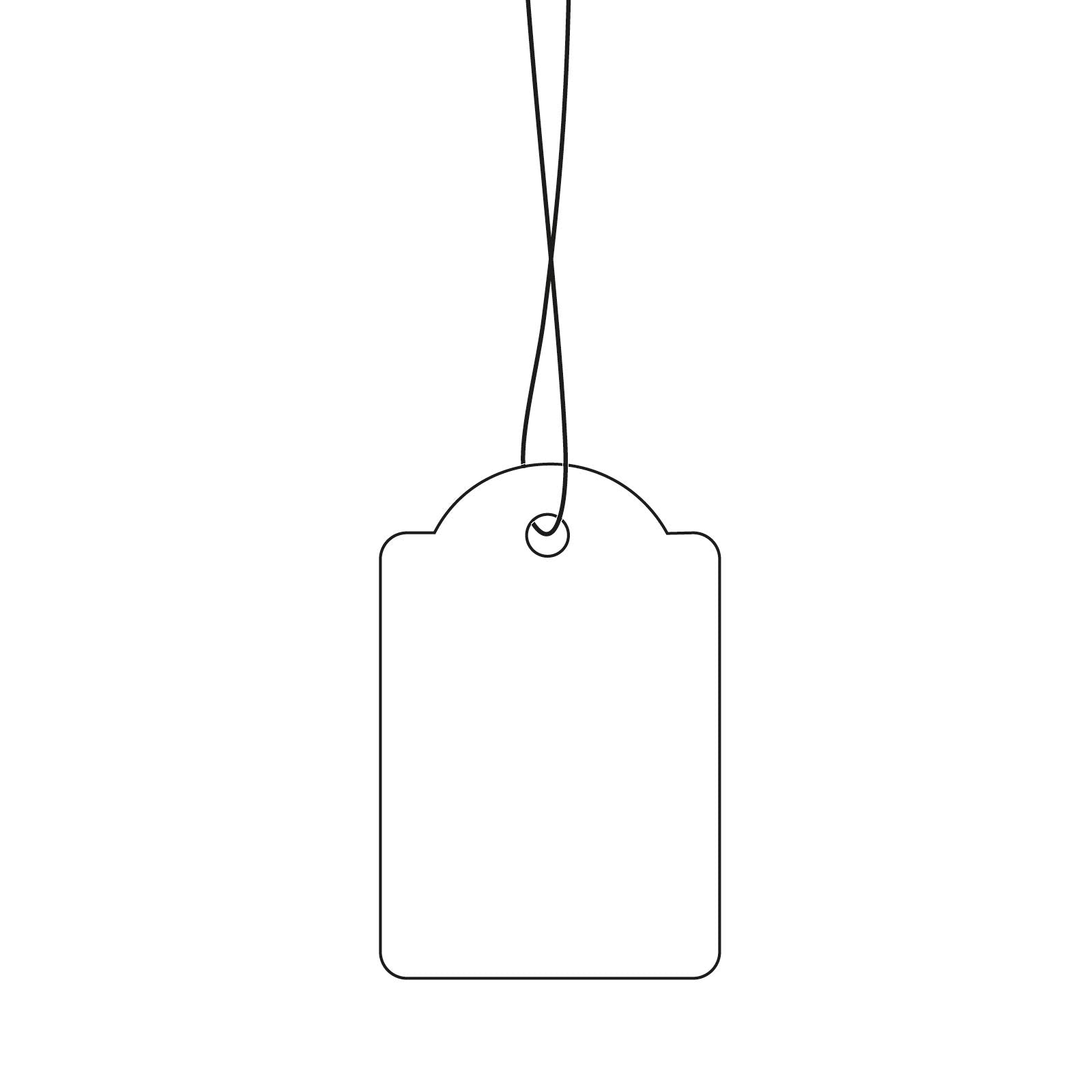 HERMA 6925 Hängeetiketten mit weißem Faden, 1000 Stück, 25 x 38 mm, Fadenlänge ca. 8 cm, große Karton Preisschilder Markierungsetiketten Anhänger zum Beschriften, weiß