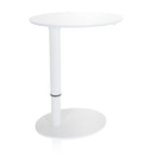 hjh OFFICE 830055 Stehtisch höhenverstellbar Stand III Weiß Beistelltisch Pult mit Gasfeder, Höhe bis 104,5 cm
