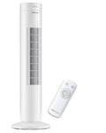 Pro Breeze Turmventilator mit Fernbedienung, 76cm Höhe - Ventilator 65° Oszillation, Timer, 3 Geschwindigkeiten – Leistungsstarker & energieeffizienter Ventilator leise für Schlafzimmer und Büro