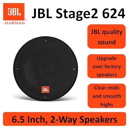JBL Stage2 624 2-Wege Auto Lautsprecher Set von Harman Kardon - 240 Watt KFZ Autolautsprecher Boxen 16 - 17 cm