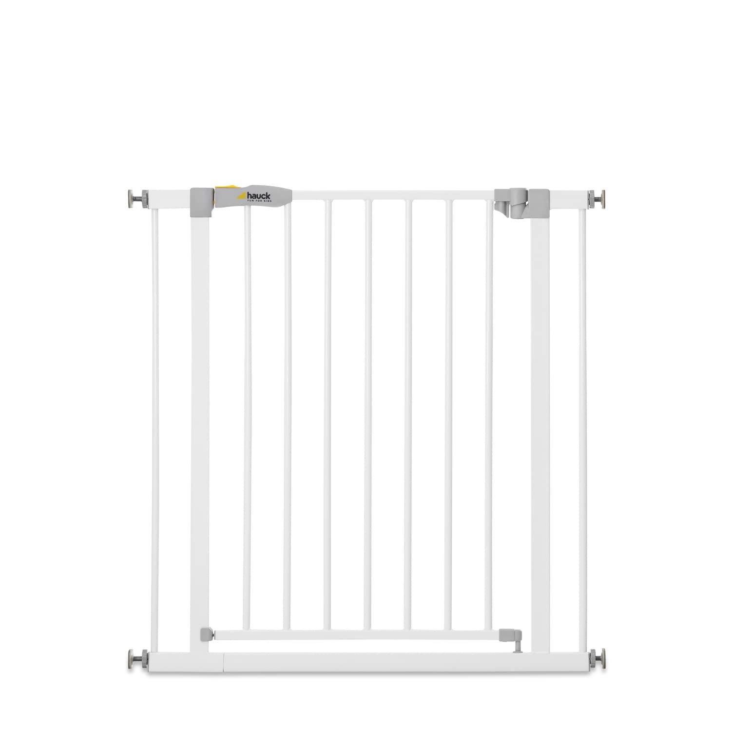 hauck Open N Stop KD ohne Verlängerung, Weiß - Schutzgitter für Türen & Treppen, Breite Verstellbar 75-80 cm, 77 cm Hoch, ohne Bohren, für Kinder & Hunde, Einhändiges Öffnen in beide Richtungen