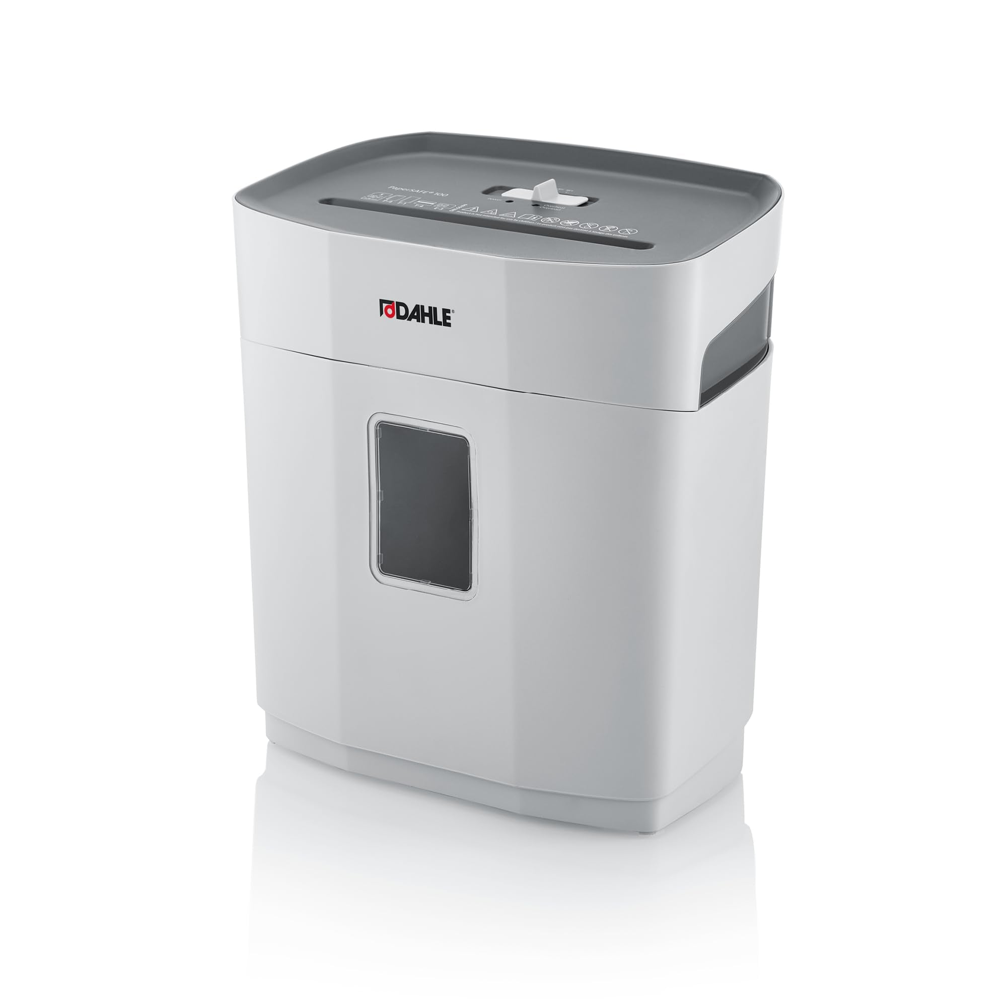 Dahle PaperSAFE PS 140 Aktenvernichter (10 Blatt, Sicherheitsstufe P4, Partikelschnitt, öl- und wartungsfrei, 12 Liter) grau