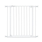 hauck Clear Step 2, Weiß - Kinderschutzgitter Hundegitter, Verstellbare Breite 75-80 cm, 77 cm Hoch, Flacher Einstieg, Einhand Öffnung, ohne Bohren, für Innen