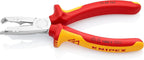 KNIPEX Abmantelungszange verchromt isoliert mit Mehrkomponenten-Hüllen, VDE-geprüft 165 mm, 13 46 165